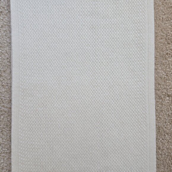NWOT Garnet Hill Cashmere Scarf Basketweave Ivory - Picture 5 of 8